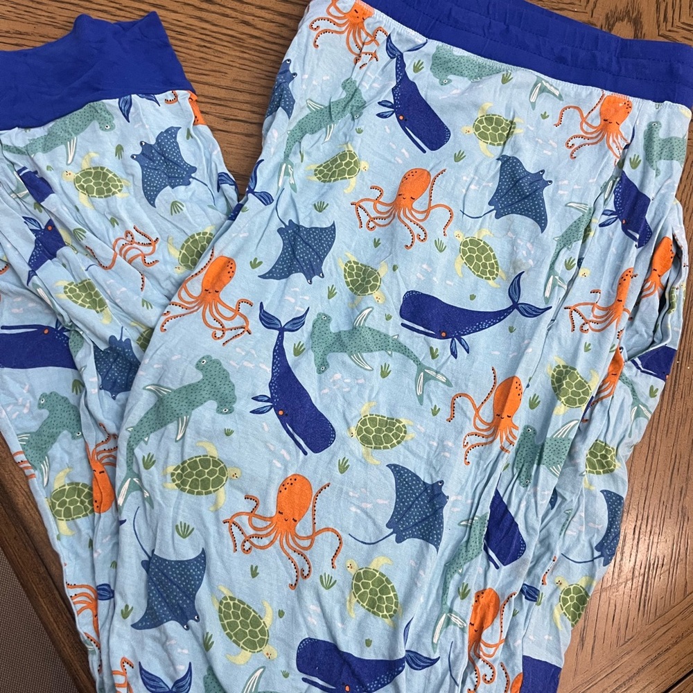 Kids Ocean Adventure Pajamas - Blue and Orange